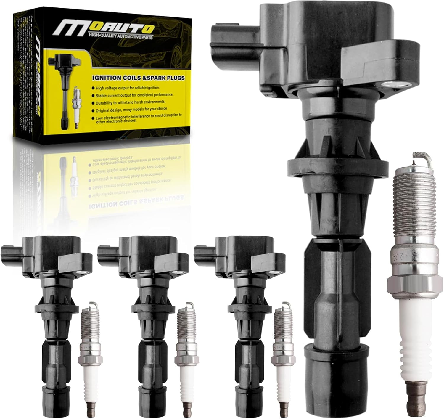 AMOTO 6-Pack Ignition Coils & Spark Plugs For Toyota Tacoma 4Runner 4.0L V6 (UF495)