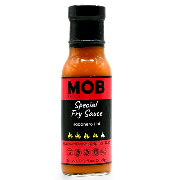 MOB Sauce Habanero Hot Special Fry Sauce – Spicy, Plant-Based Condiment for Burgers & More that’s Vegan, Gluten-Free, Keto-Friendly with Natural Ingredients Free of Preservatives