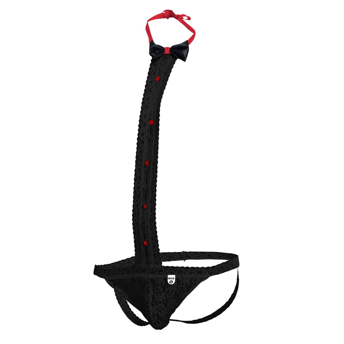 Male Power MaitreD Thong Novelty Underwear With Tuxedo Pouch Black