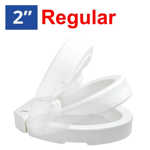 MOBB Healthcare Regular Raised Toilet Seat 2 inch Hinged Design, Easy