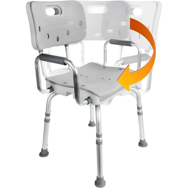 MOBB+ Premium Bathroom Swivel Shower Chair Bath Bench with Back 3.0 360