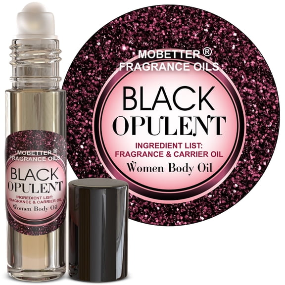 MOBETTER FRAGRANCE OILS Black Opulent Women perfume Body Oil, Long Lasting, Travel Size, Top notes are Pear, Pink Pepper and Orange Blossom
