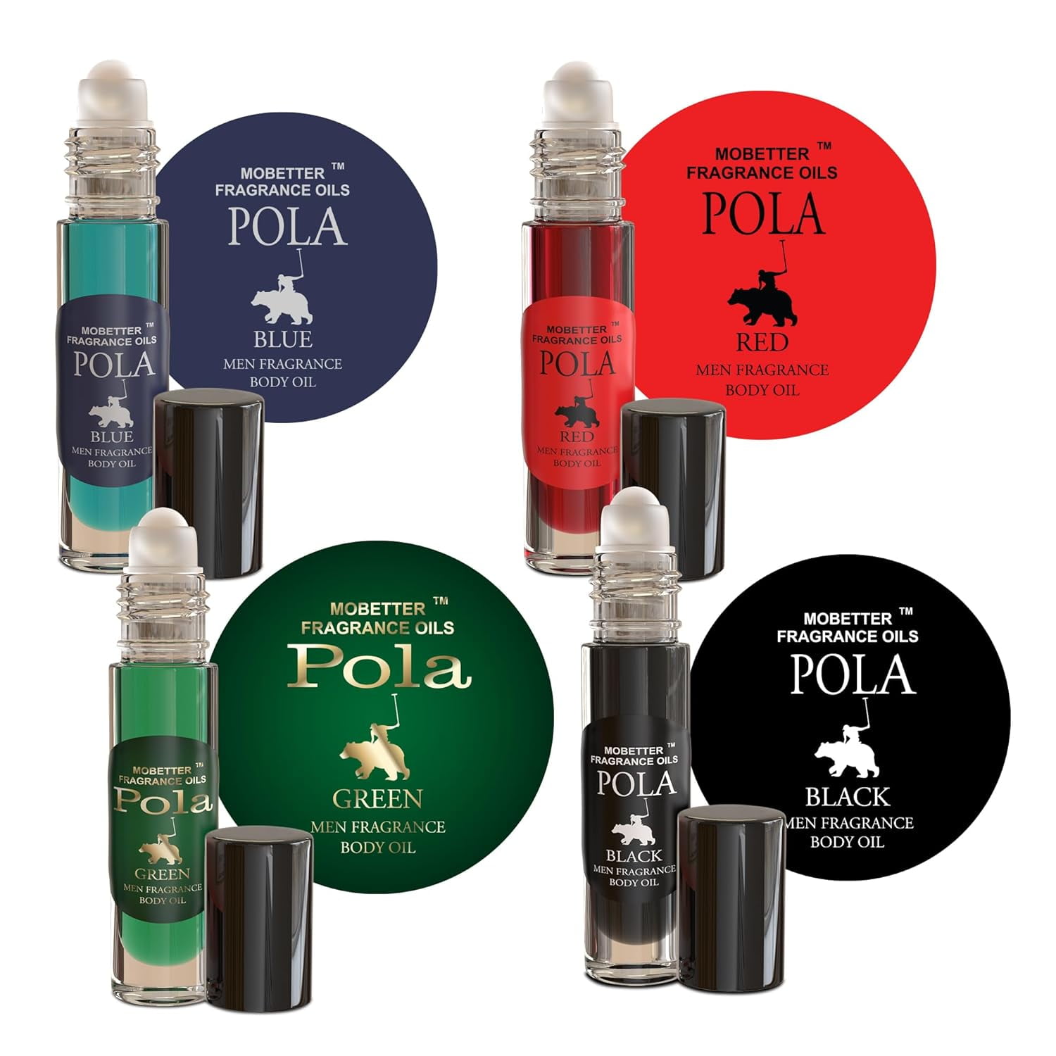 MOBETTER FRAGRANCE OILS Pola Men Cologne Body Oil Set piece 1/3