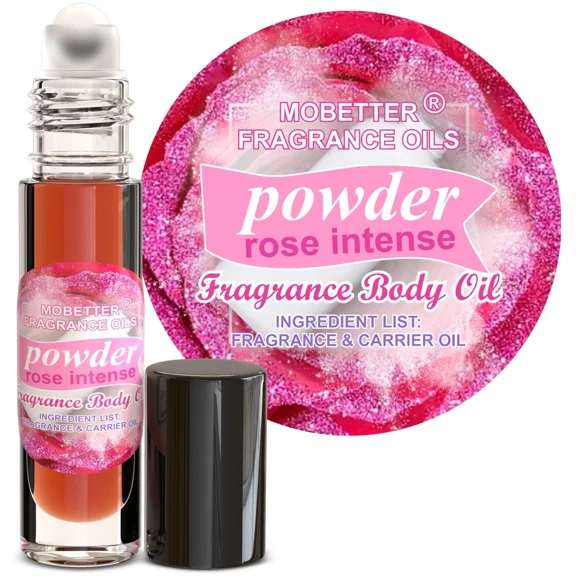 MOBETTER FRAGRANCE OILS Powder Rose Intense Fragrance Body Oil for Unisex Adult