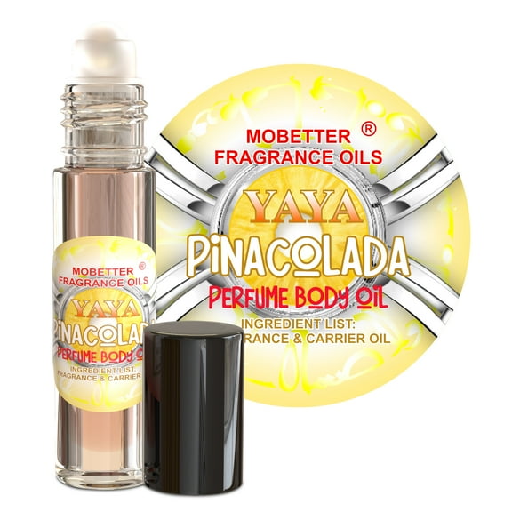 MOBETTER FRAGRANCE OILS YAYA Pinacolada Perfume Body Oil for Women | Long-Lasting Alcohol-Free Roll-On | Long-Lasting Pina Colada Fragrance | Travel Size Fragrance Body Oil for Women