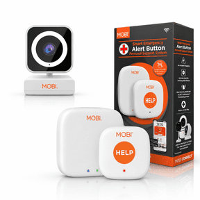 MOBI Connect Emergency Alert System Bundle, Smart Wireless Caregiver Support Monitoring System Pair with Multi-Purpose Monitor