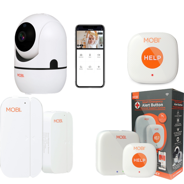 MOBI Connect Premium Whole Home Wireless Safety Kit Comes With 2 SOS