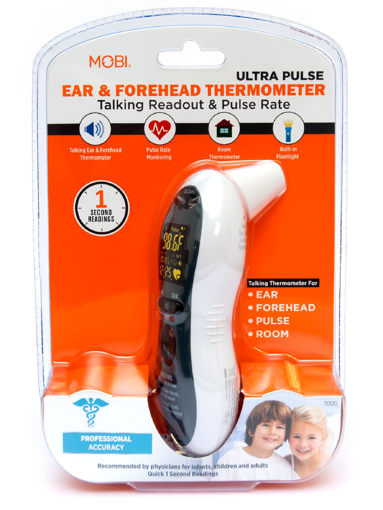 MOBI ULTRA PULSE Talking Ear & Forehead with Pulse Rate Monitor, Room