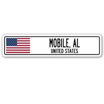 MOBILE AL UNITED STATES Street Sign American flag city country  gift