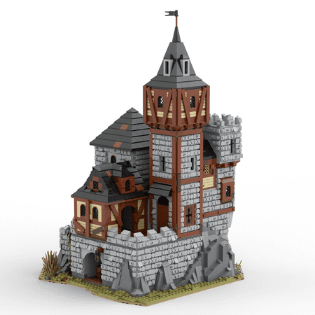 MOC-109930 Medieval Castle Model with Interior Building Blocks Set 4228 Pieces Bricks Toy Collections Gift
