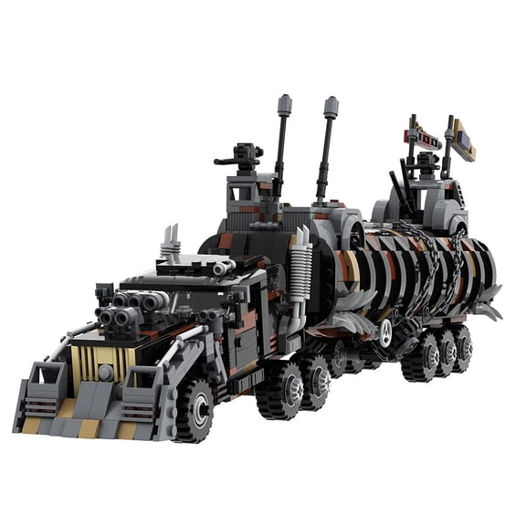 MOC-119415 Post-Apocalyptic Heavy Armored Transport Truck Building Blocks Set Wasteland Movie MOC Bricks Toys 1222pcs