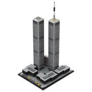 MOC-122768 World Trade Center 1973-2001 Building Blocks Set Skyscraper MOC Bricks Construction Toys 11000