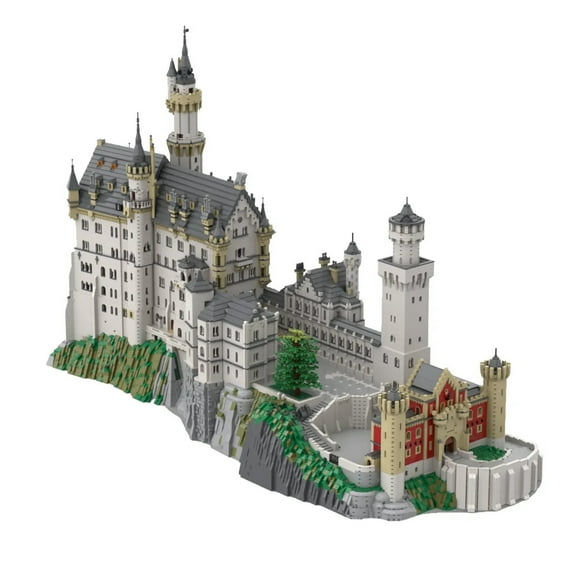 MOC-123380 Germany Neuschwanstein Castle Modular Building Blocks Set Historicist Palace DIY MOC Assembly Bricks Toys 57493pcs