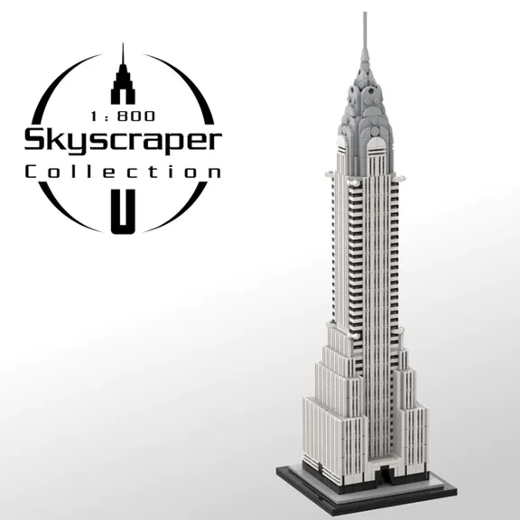 MOC-127022 Chrysler Building 1:800 Blocks Set DIY Model Bricks Toys Gift 1207pcs