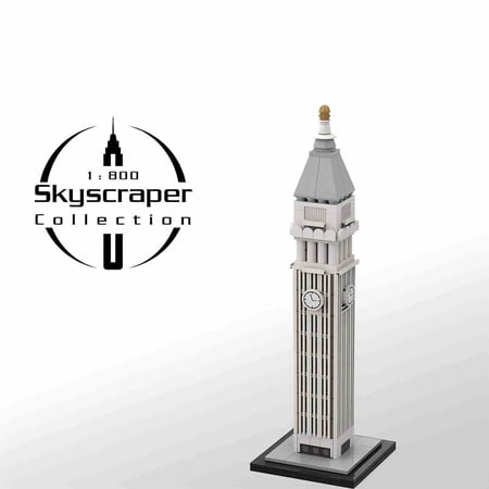 MOC-131852 Metropolitan Life Tower Modular Building Blocks Set Skyscraper MOC Bricks Toys 1:800 Model