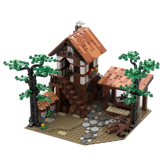 MOC-134494 Archery Range Expansion Modular Building Blocks Set for 10305 Castle MOC Bricks Toys Kit 908pcs
