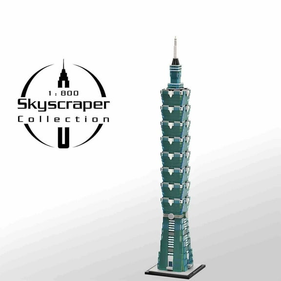MOC-136995 Taipei 101 Modular Building Blocks Set Skyscraper MOC Bricks Toys 1800 Model 2327pcs