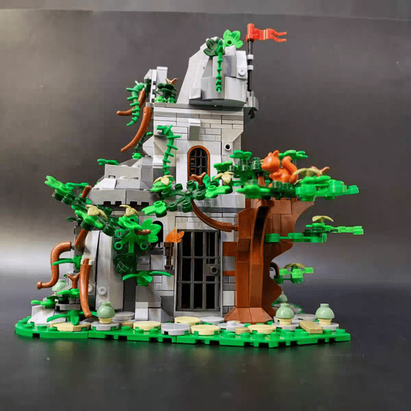 MOC-139129 Modular Building Set for Forest Outpost Assembly Bricks Toys