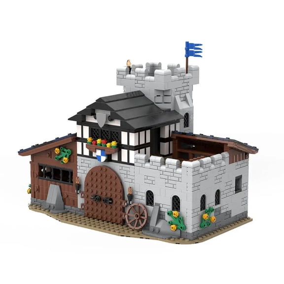 MOC-141494 Falcon's Stable Modular Building Blocks Set Medieval Town Castle MOC Bricks Toys Kit 1526pcs
