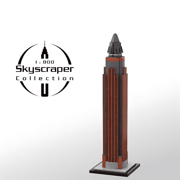 MOC-149040 Messeturm Messe Tower Modular Building Blocks Set Skyscraper MOC Bricks Toys 1:800 Model Gift