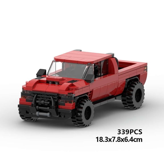 MOC 1500 TRX Pickup Truck Building Blocks Model, DIY Assembled Off-Road Vehicle Construction Brick Kit