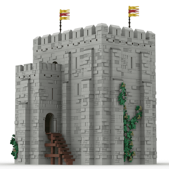 MOC-153544 Medieval Norman Keep Castle Modular Building Blocks Set with Fully Interior 8984 Parts MOC Bricks Toy