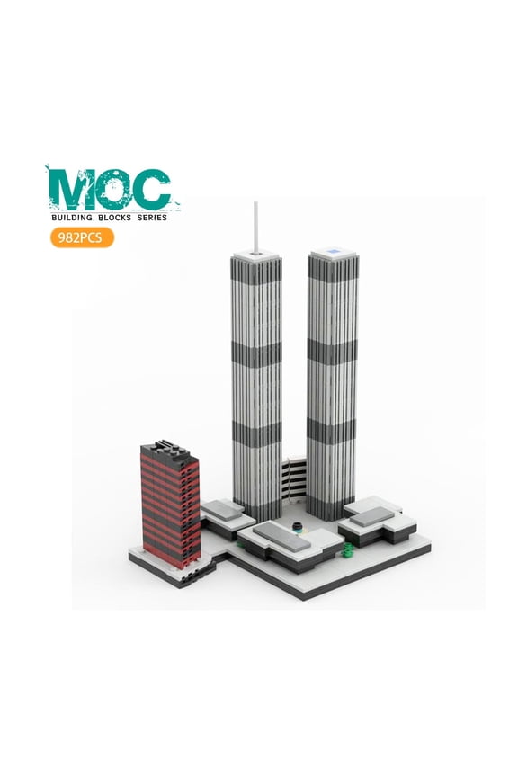 MOC-157149 World Trade Center Assembled Building Block Toy Set Brick Model 982pcs