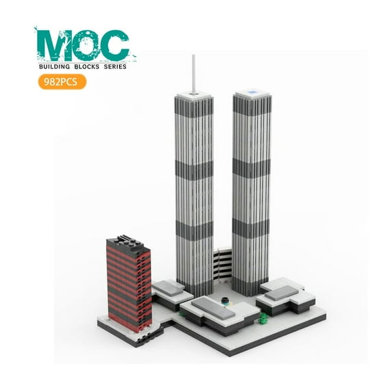 MOC-157149 World Trade Center Assembled Building Block Toy Set Brick Model 982pcs