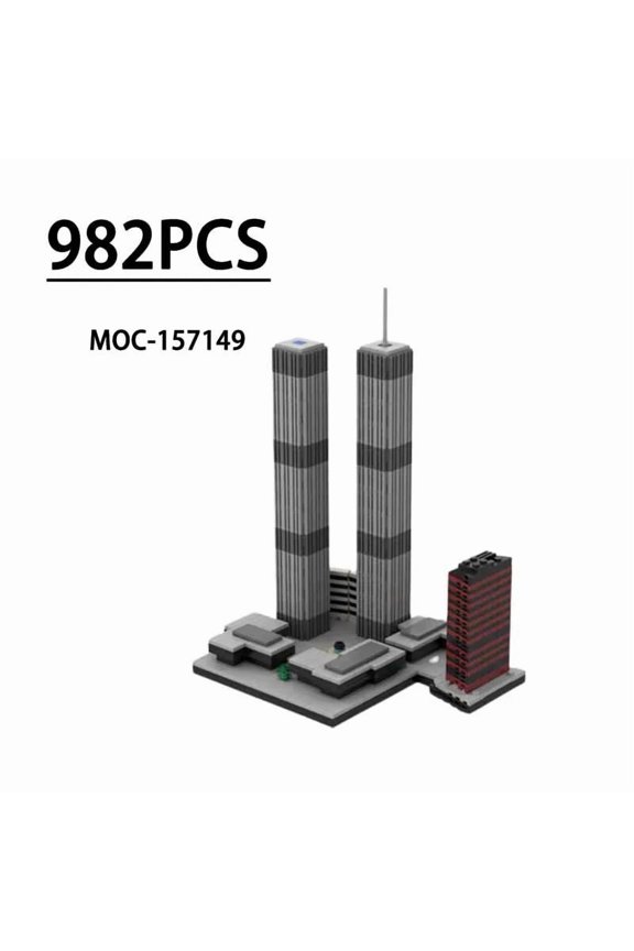 MOC-157149 World Trade Center Modular Building Blocks Set Skyscraper MOC Bricks Toys 982pcs