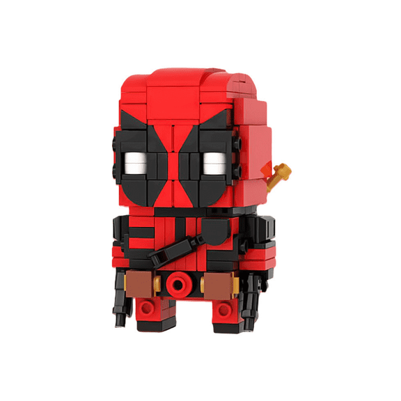 MOC-158435 Superhero Red Mask Figure Building Blocks Kit,220Pcs DIY Collectible Brick Model Toy for Collection & Gift