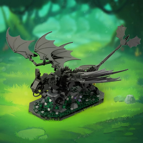 MOC-176571 Dragon DIY Model Building Blocks Set Night Fury MOC Bricks Toys Collections Gift 708pcs