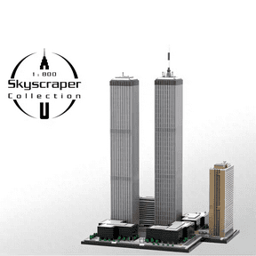 MOC-177998 World Trade Center Complex Modular Building Blocks Set Skyscraper MOC Bricks Toys 1800 Model 7124pcs