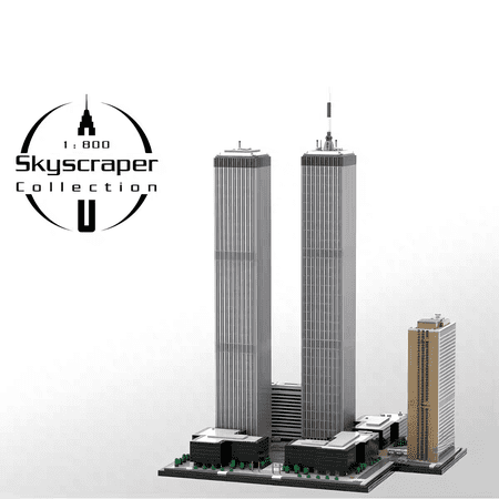 MOC-177998 World Trade Center Complex Modular Building Blocks Set Skyscraper MOC Bricks Toys 1:800 Model 7124pcs