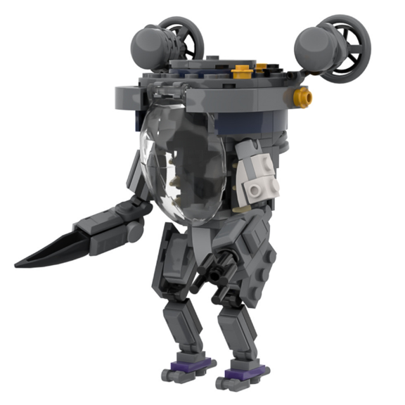 MOC-182834 Deep Sea Exploration Mech Building Blocks Set, 197 Pieces Underwater Robot Model, Underwater Robot Model with Movable Joints