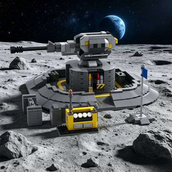 MOC-182949 Helldivers 2 Land & Sea Cannon Building Blocks Set - Game Collectible Model Toy