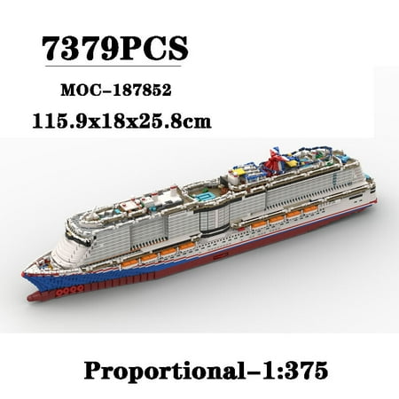 MOC-187852 Carnival Celebration Cruise Modular Building Blocks DIY Assembly MOC Bricks Toys Collection Gift 7379pcs