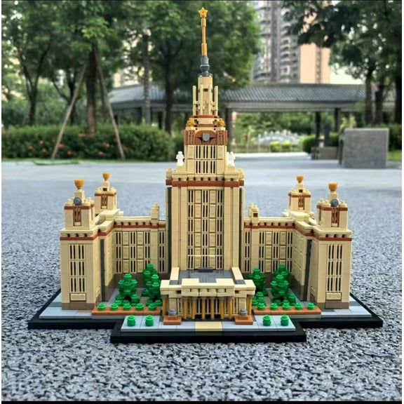 MOC-203389 Moscow State University Building Blocks Set 1/800 Scale Architectural Bricks Model Gift Toys 2947pcs