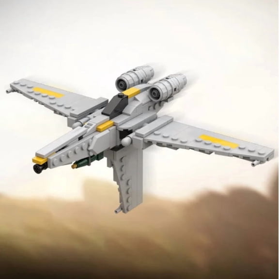 MOC-211816 Helldivers 2 Eagle II Fighter Jet Building Set, 287 Pieces Small Particle Bricks Toy Gift for Game Fans