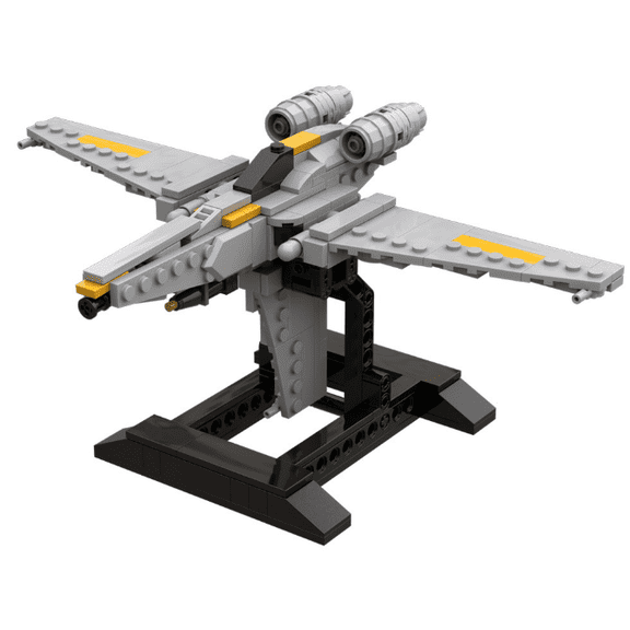 MOC-211816 Helldivers 2 Eagle II Fighter Jet Building Set, 287 Pieces Small Particle Bricks Toy Gift for Game Fans