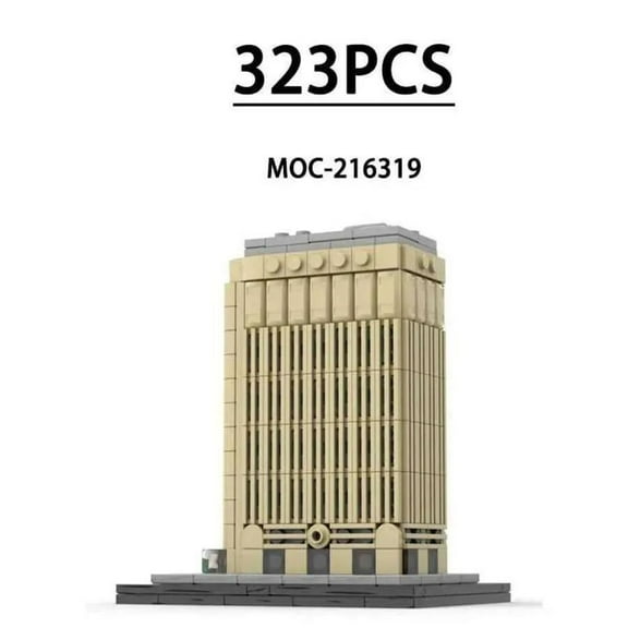 MOC-216319 Modular Flatiron Building Blocks Set Skyscraper MOC Bricks Toys 1:800 DIY Model