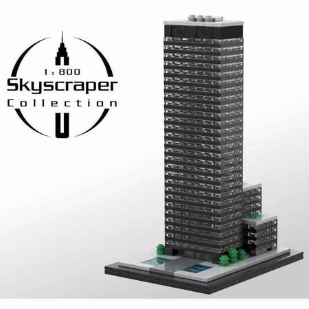 MOC-219954 Seagram Building Blocks Set Skyscraper MOC Bricks Toys 1:800 Model 919pcs