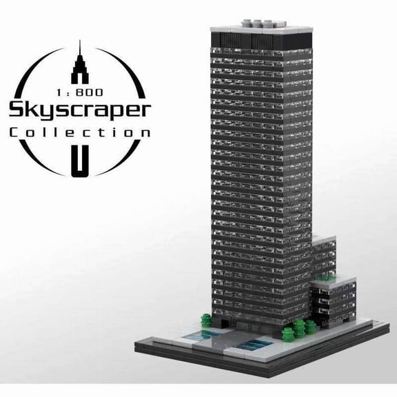MOC-219954 Seagram Building Blocks Set Skyscraper MOC Bricks Toys 1800 Model 919pcs