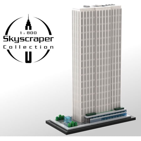 MOC-228751 General Motors Building Blocks Set Manhattan Skyscraper MOC Bricks Toys 1:800 Model 1017pcs