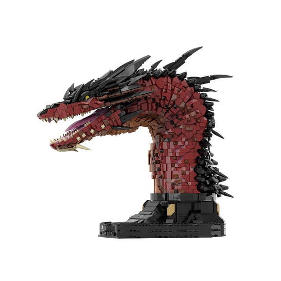 MOC-241509 Smaug Fire Dragon Bust Building Set Assembly MOC Bricks Toy DIY Model Gift 5421pcs