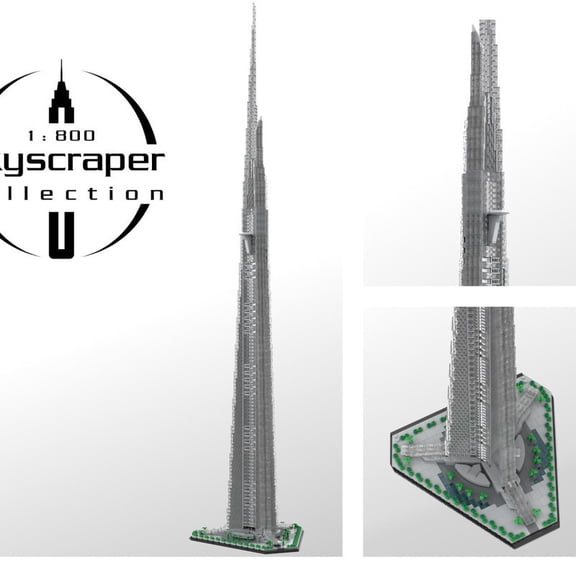 MOC-246046 Jeddah Tower Modular Building Blocks Set Shenzhen Headquarters Tower Skyscraper MOC Bricks Toys 1800 Model 6112pcs