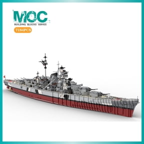 MOC-29408 Bismarck Battleship Model Building Blocks Set Warship MOC Brick Toys Gift 7164pcs