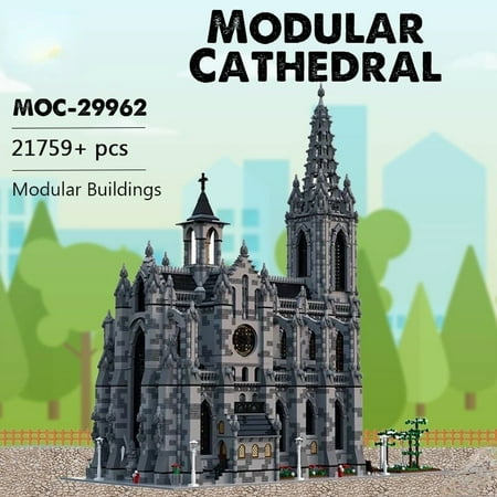 MOC-29962 Cathedral Modular Building Blocks Set Medieval Church MOC MOC Bricks Toys 22007Pcs