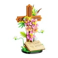 thumbnail image 1 of 363 PCS MOC Jesus Building Block Set Christian Cross Flower with Floral Elements Model Building Block, 1 of 5