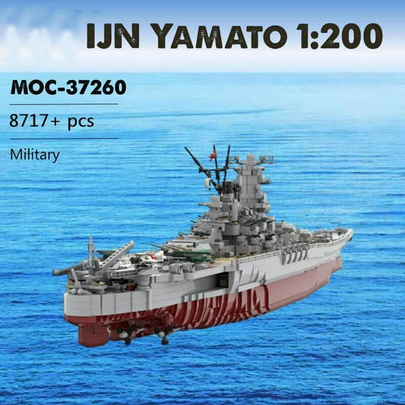 MOC-37260 IJN Yamato Battleship MOC Building Blocks Set 1:200 Model Brick Kit Toys 8717pcs