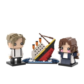 MOC 462PCS Titanic Jack & Rose Brickheadz Building Blocks, Mini Ship Scene Puzzle Toy